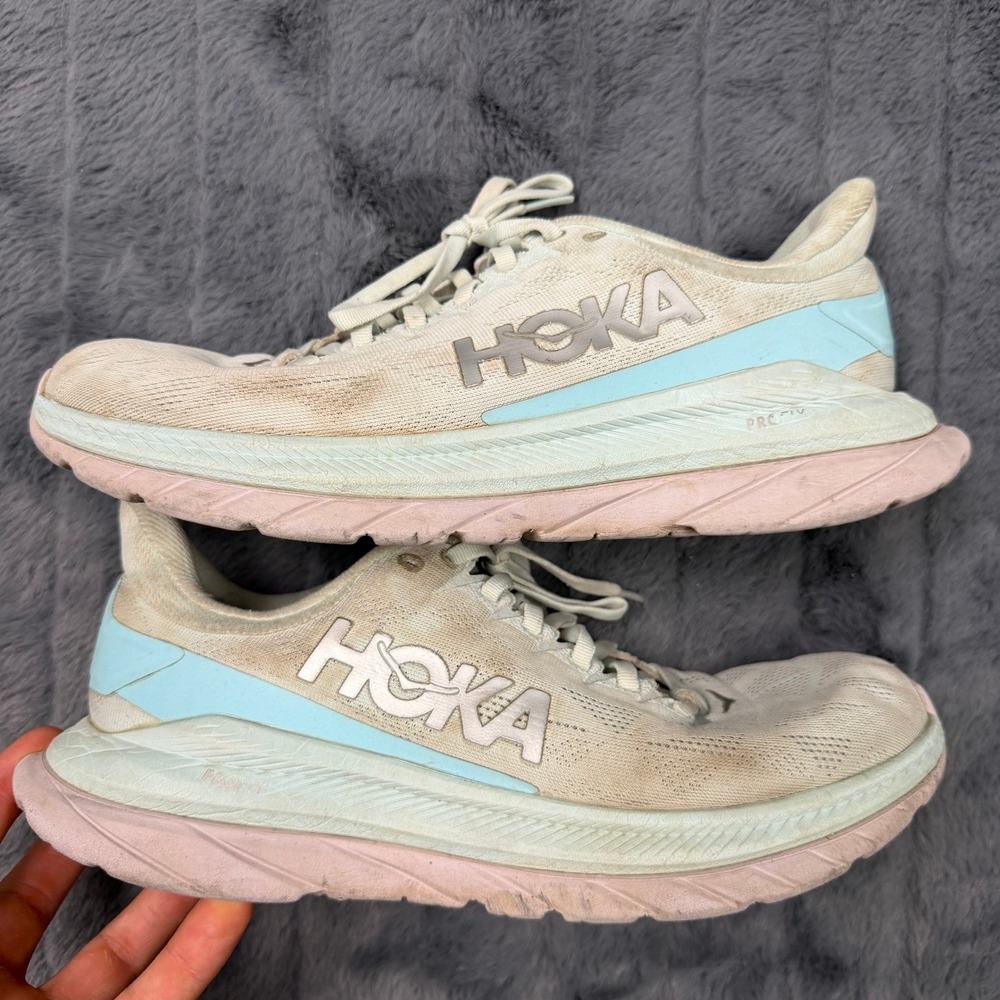 Hoka One One Mach 4 Womens 9 Running Shoes Blue Glass Coastal Shade 1113529 BGCS
